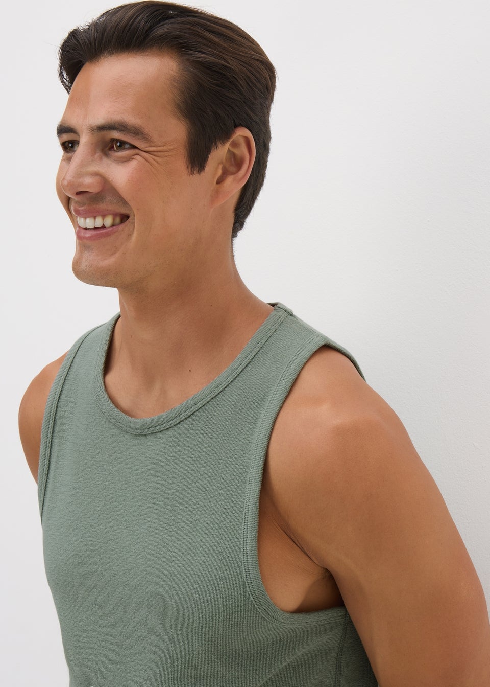 Khaki Textured Vest