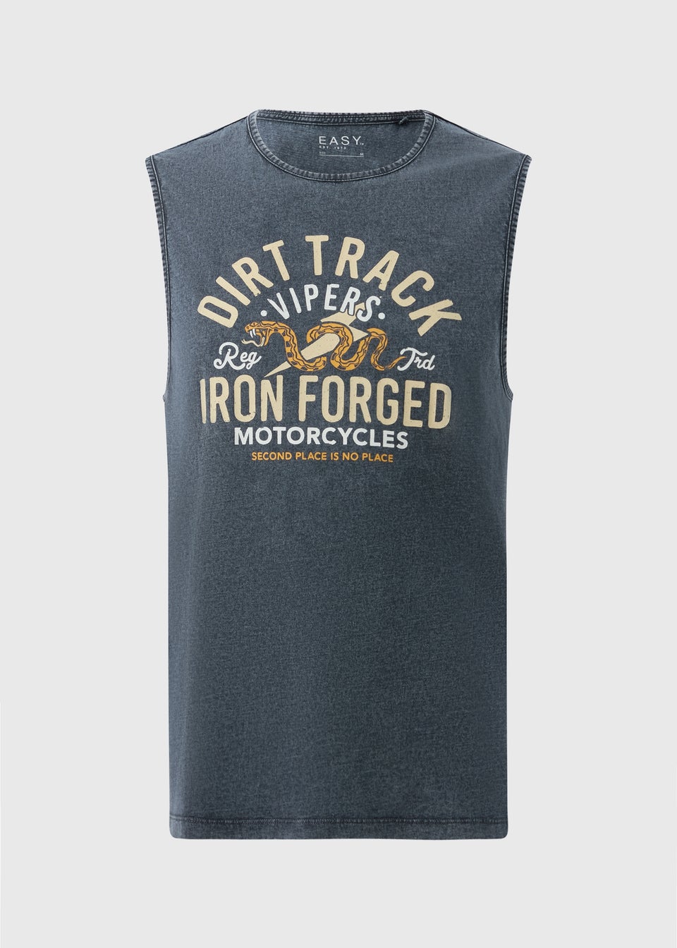 Dark Washed Acid Printed Vest