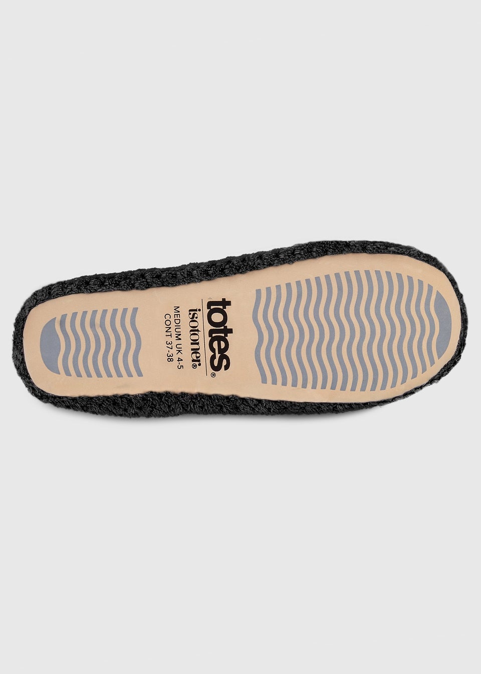 Totes Isotoner Black Ladies Popcorn Ballet Slippers