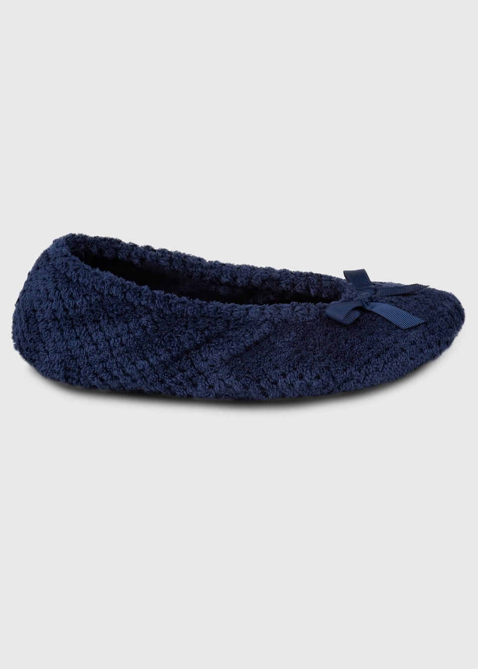 Totes Isotoner Navy Ladies Popcorn Ballet Slippers