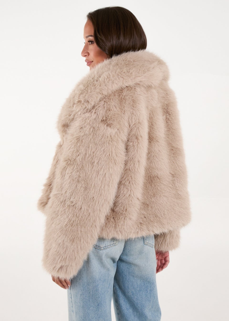 Blue Vanilla Stone Full Fur Short Coat