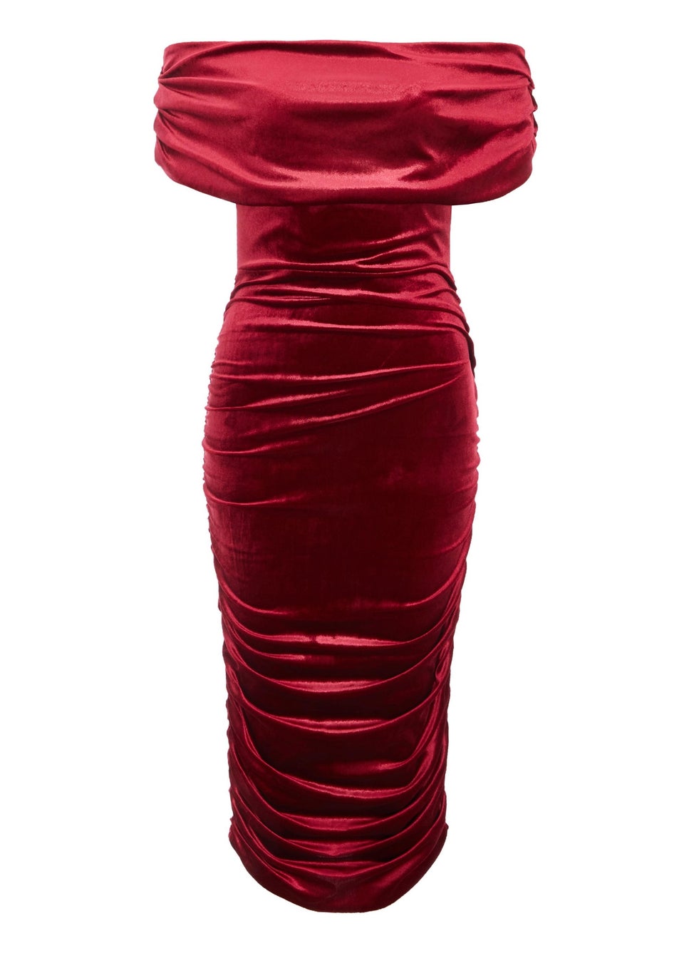 Quiz red velvet dress hotsell