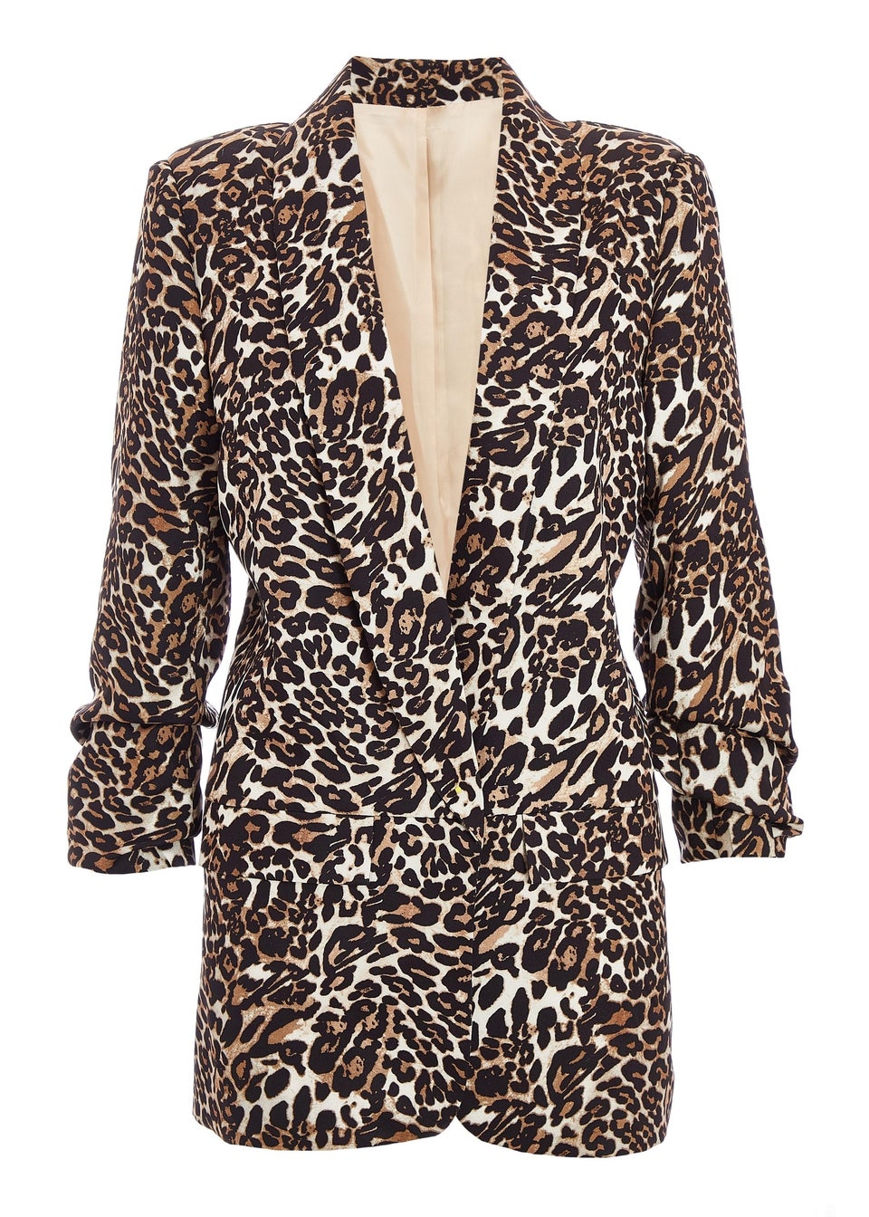 Quiz Brown Leopard Print Blazer Matalan