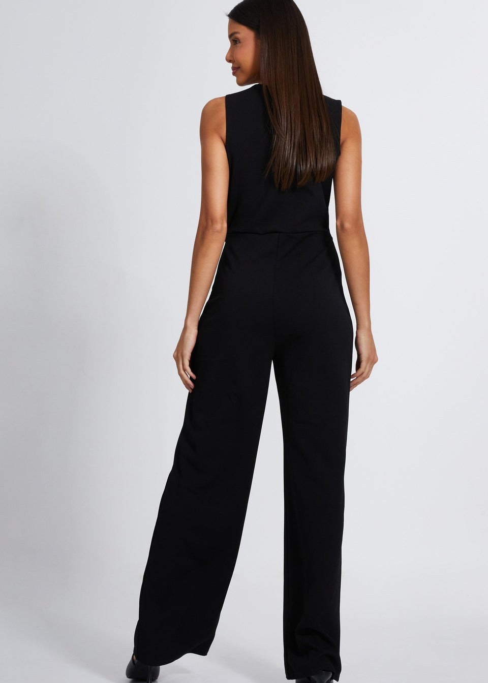 Quiz Black Wide Leg Trousers