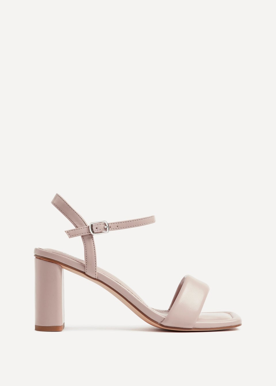 Linzi Balfour Mocha Faux Leather Block Heeled Sandal