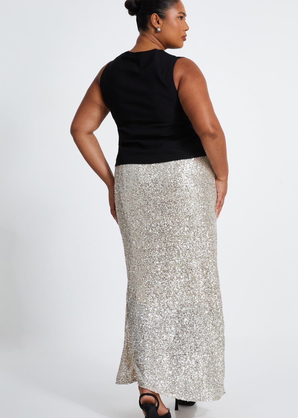 Quiz metallic skirt shop