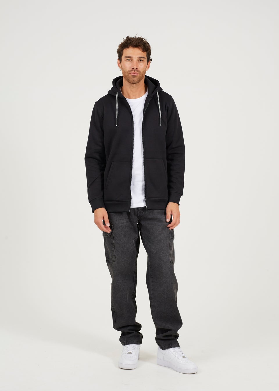 Brave Soul Black 2 Pack Zip Through Hoodies