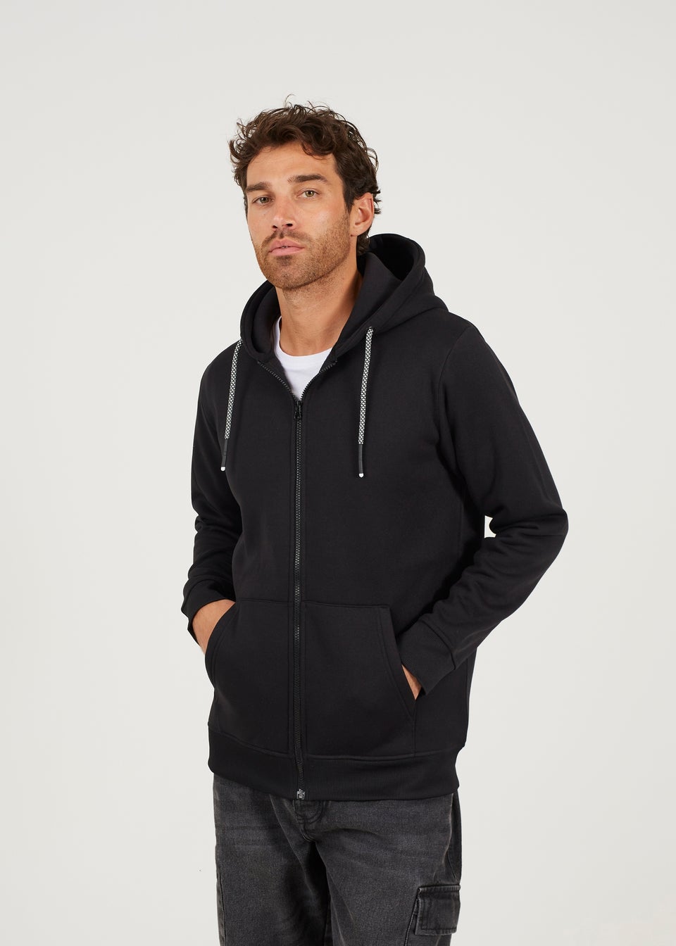 Brave Soul Black 2 Pack Zip Through Hoodies