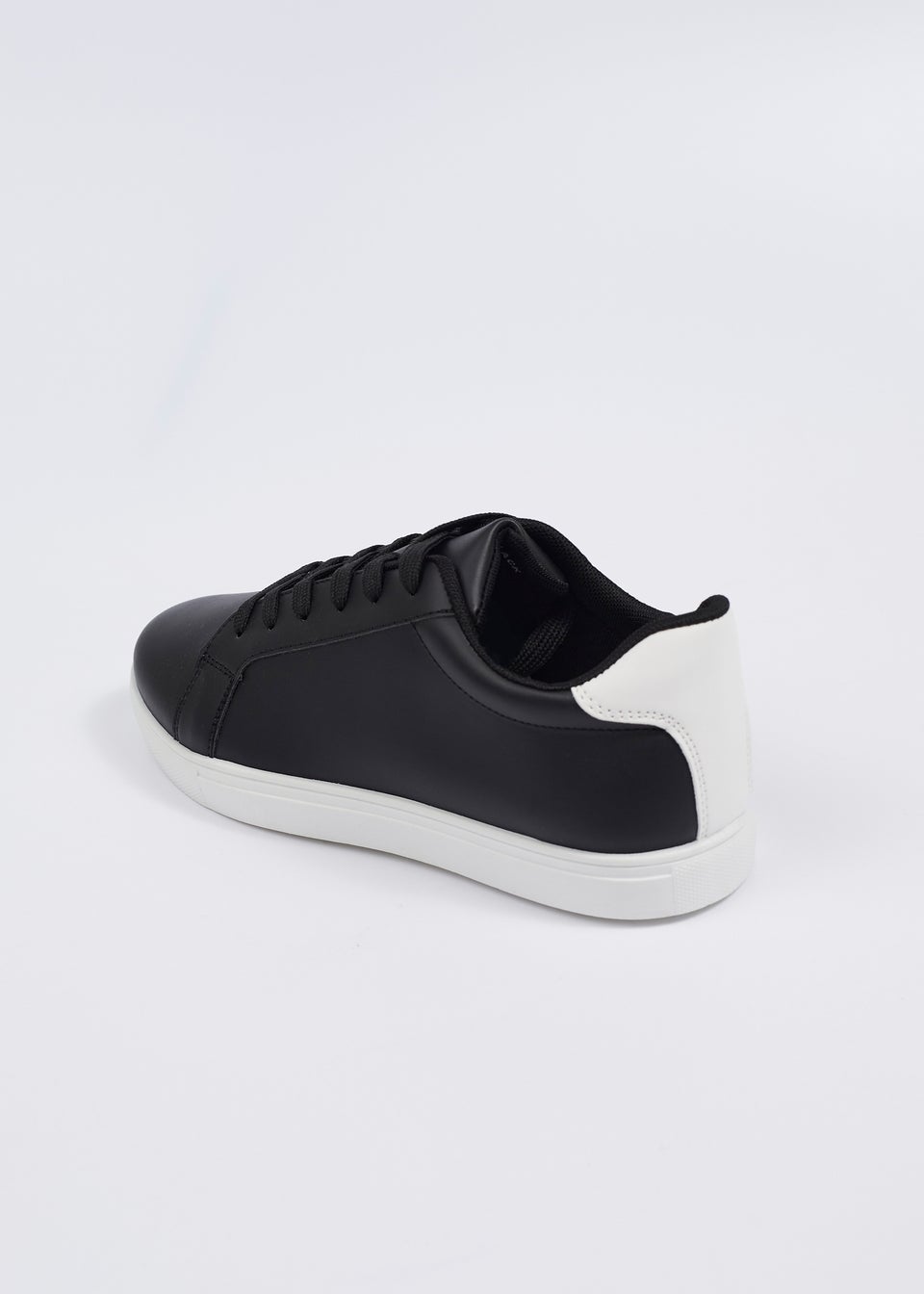 Brave Soul Black PU Lace Up Trainers