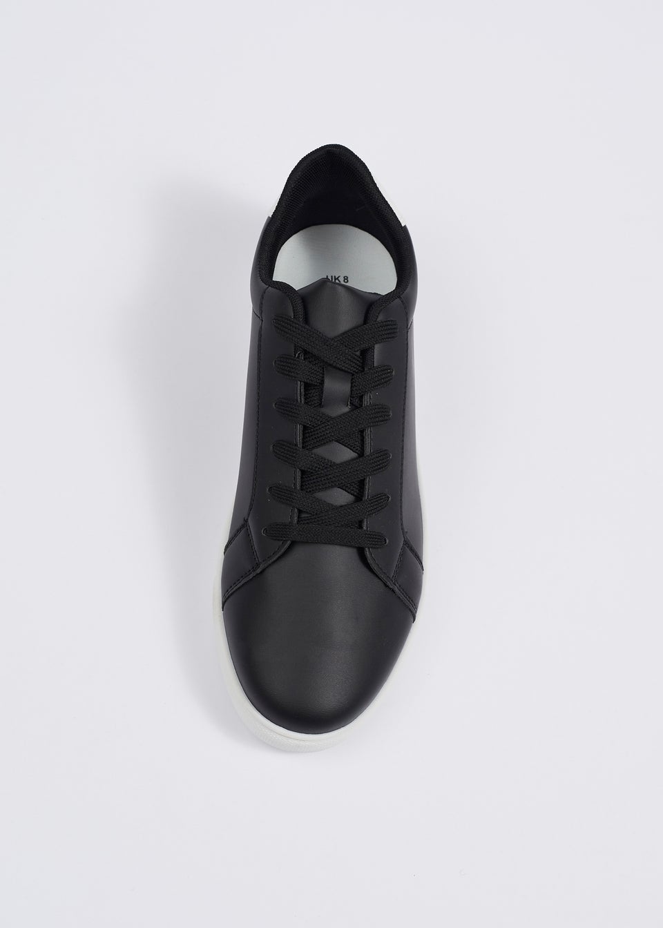 Brave Soul Black PU Lace Up Trainers