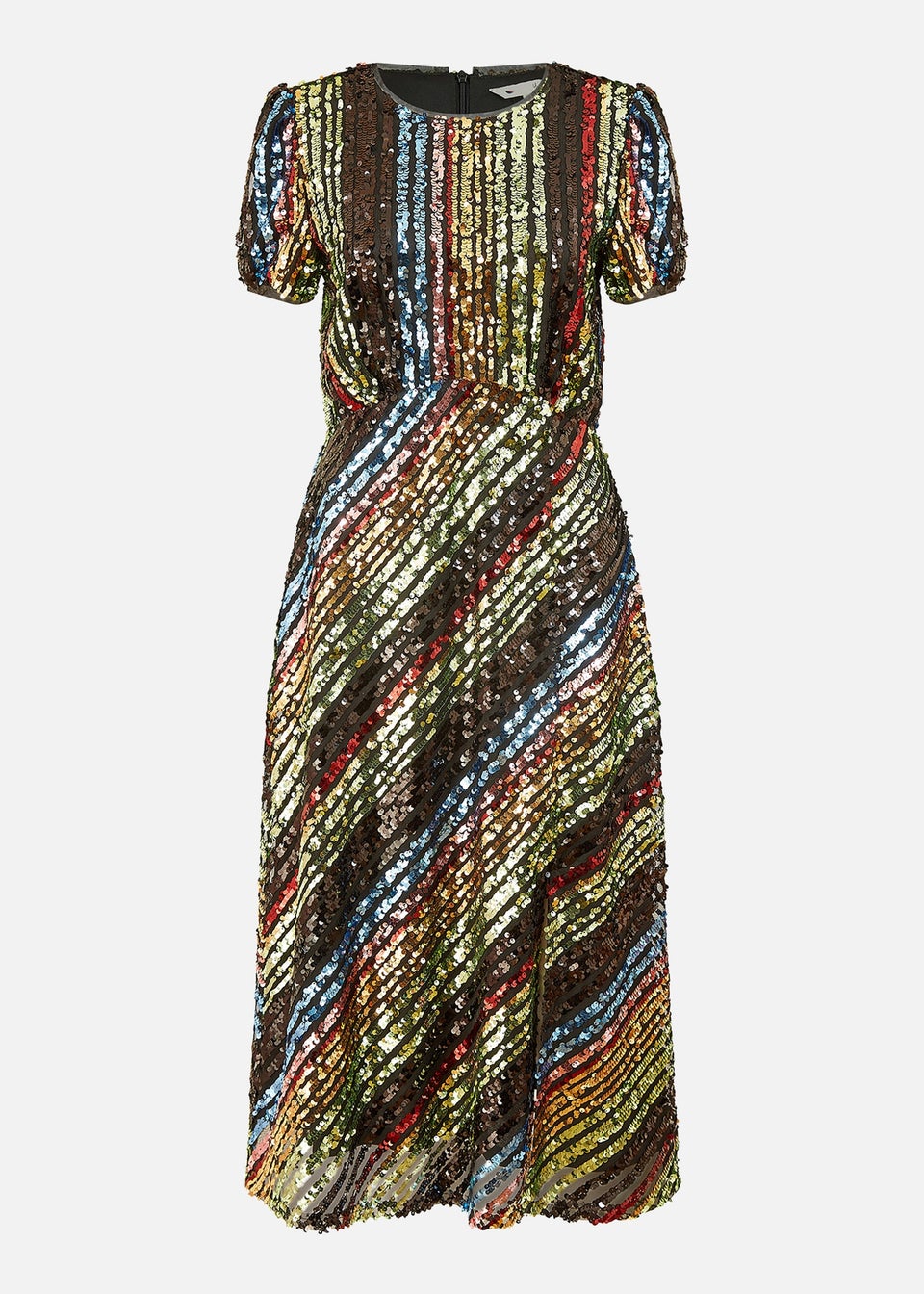 Rainbow sequin stripe dress clearance