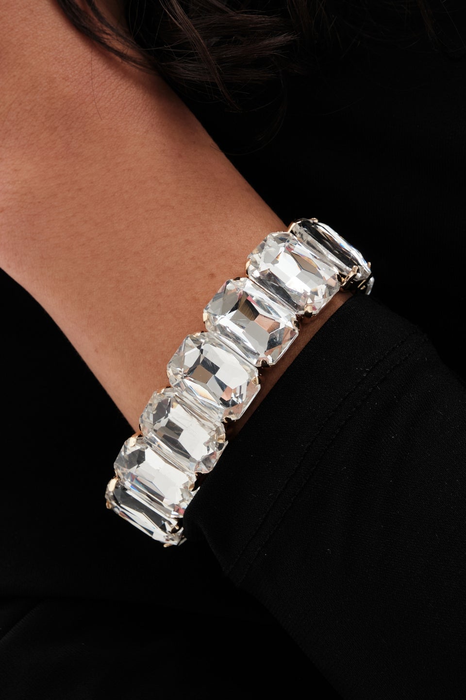 Mood Gold Crystal Stone Stretch Bracelet