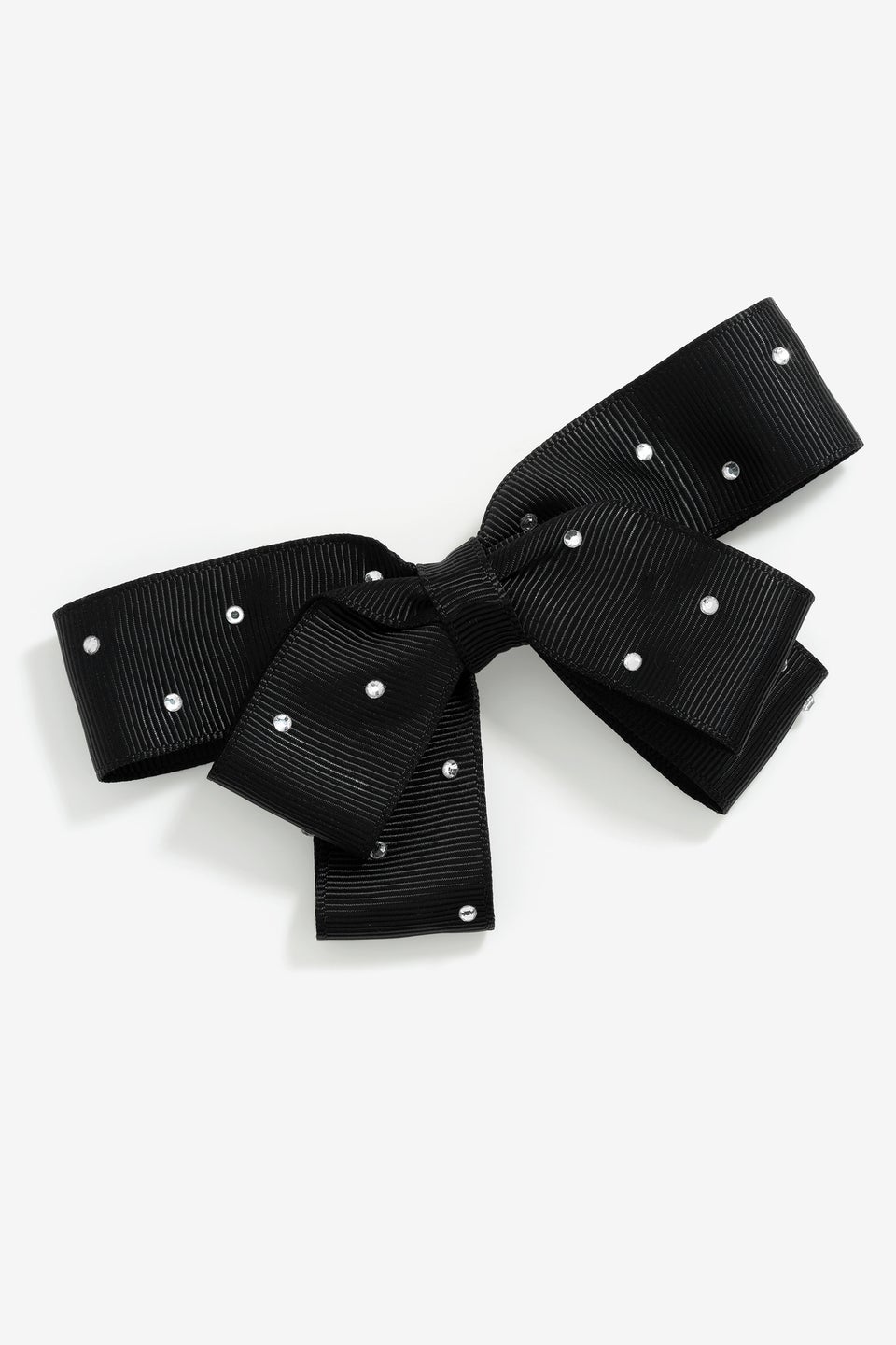 Mood Black Crystal Diamante Bow Hair Clip