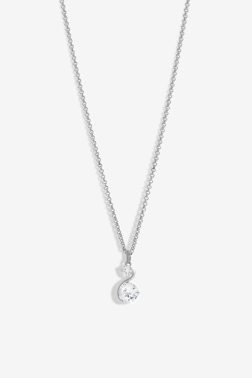 Jon Richard Rhodium Plated Infinity Pendant  - Gift Box