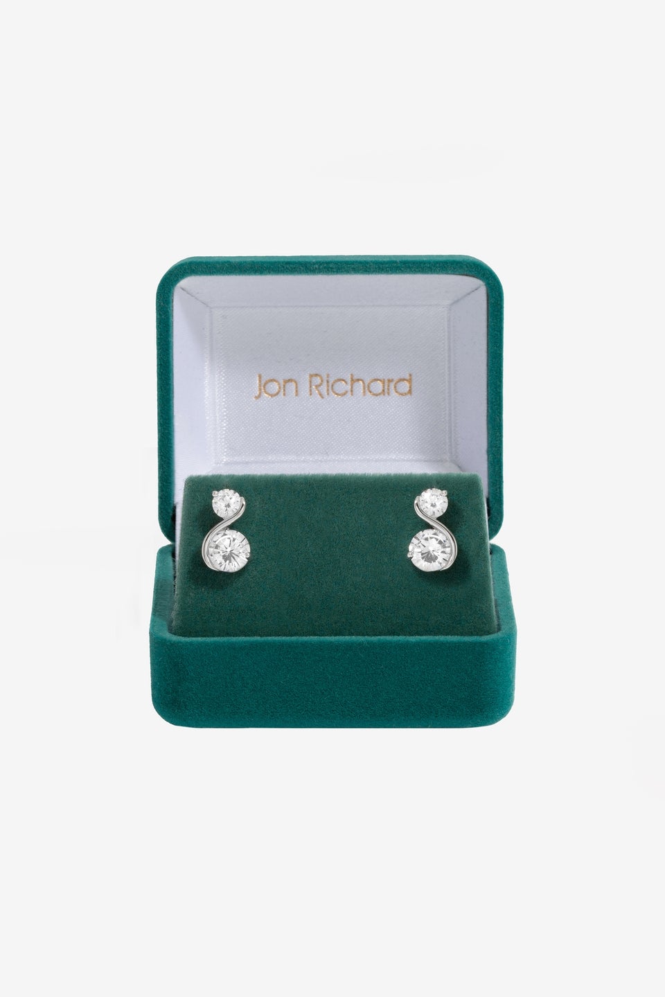 Jon Richard Rhodium Plated Infinity Earrings  - Gift Box