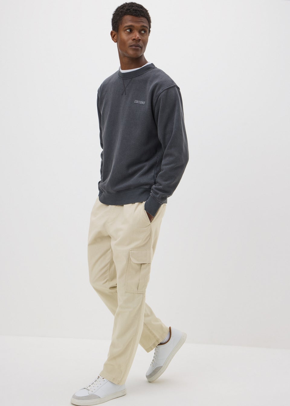 Bone Linen Cargo Trousers
