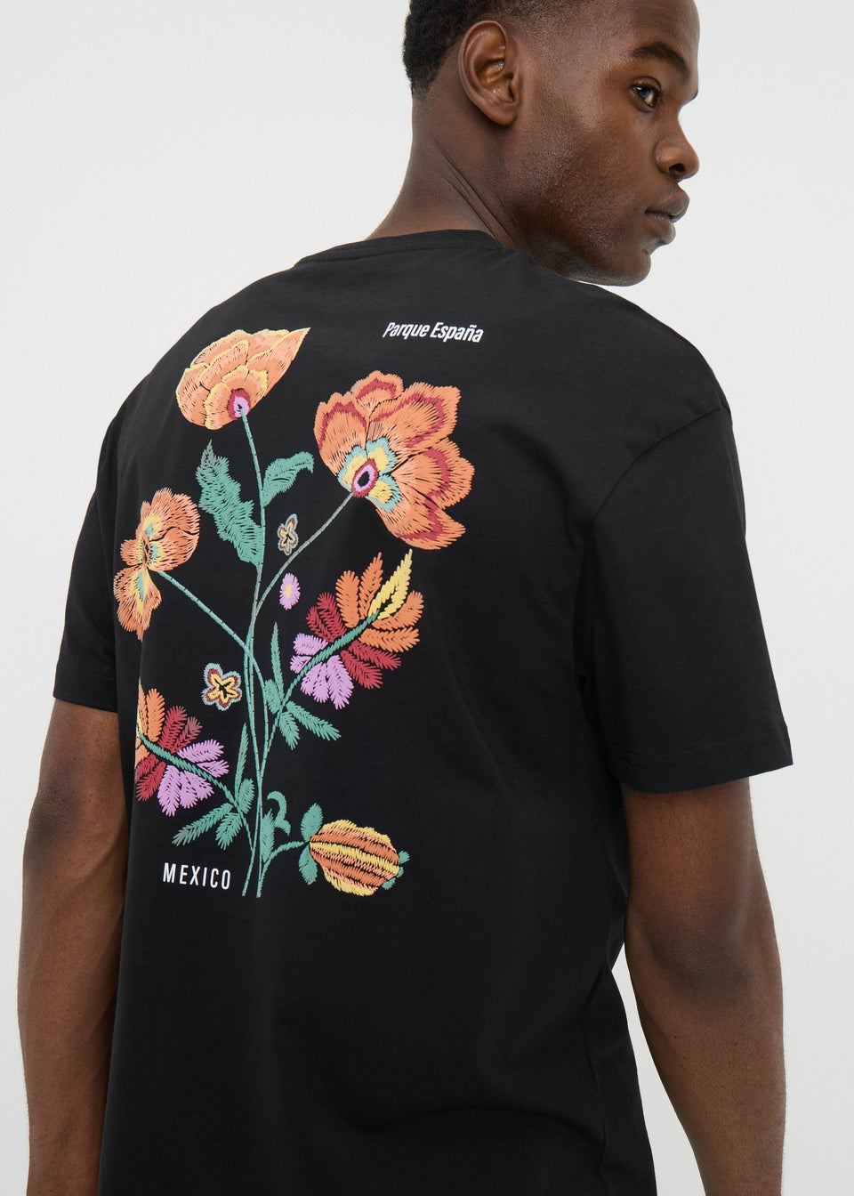 Black Floral Mexico T-Shirt