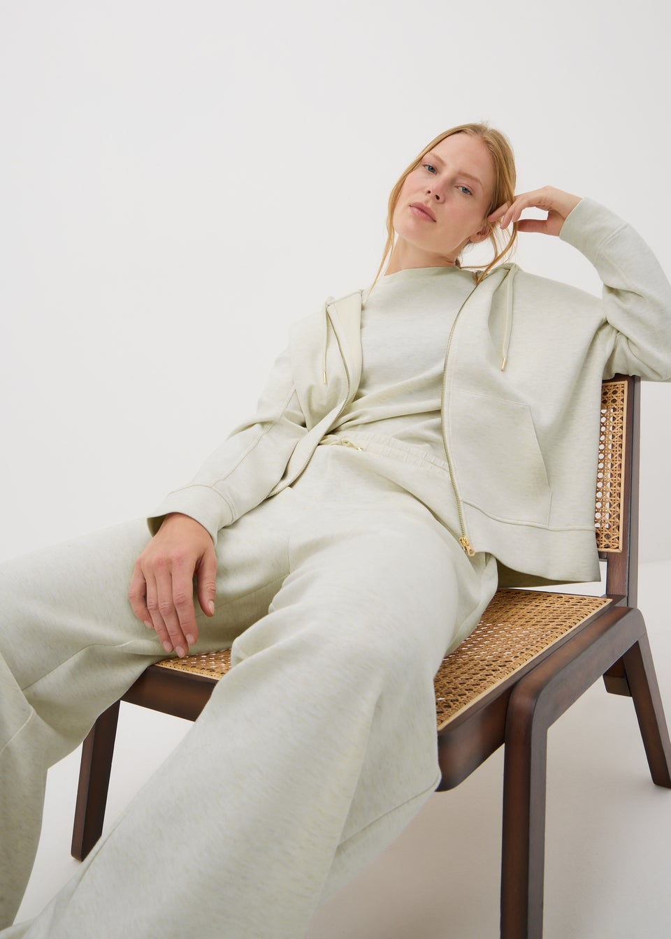 Souluxe Oatmeal Zip Through Hoodie