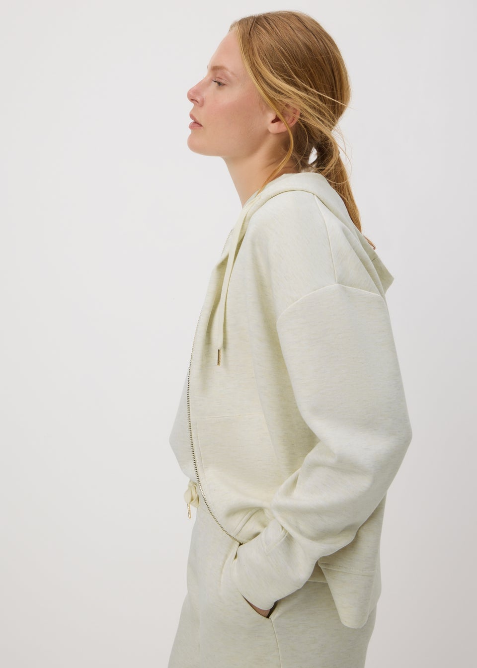 Souluxe Oatmeal Zip Through Hoodie