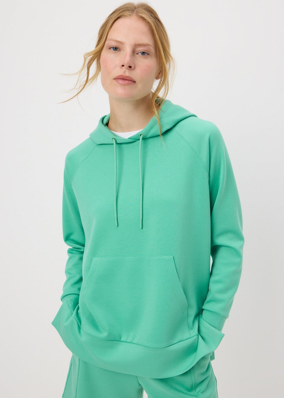 Green Longline Hoodie
