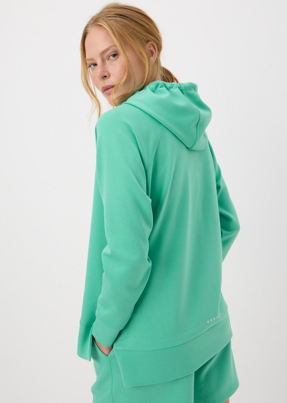 Green Longline Hoodie