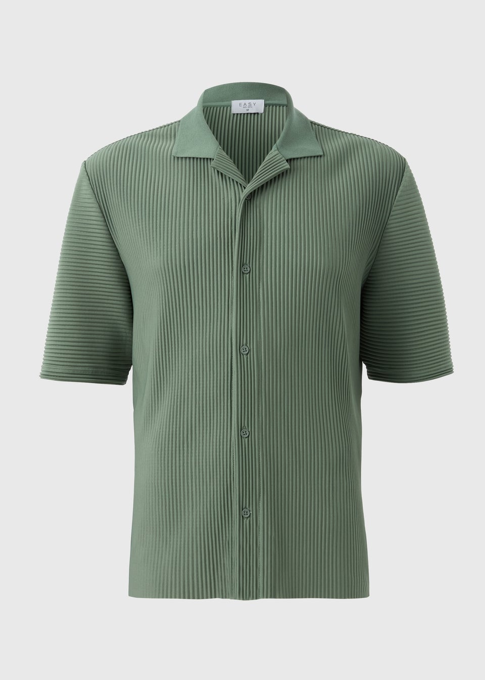 Khaki Plisse Co Ord Shirt