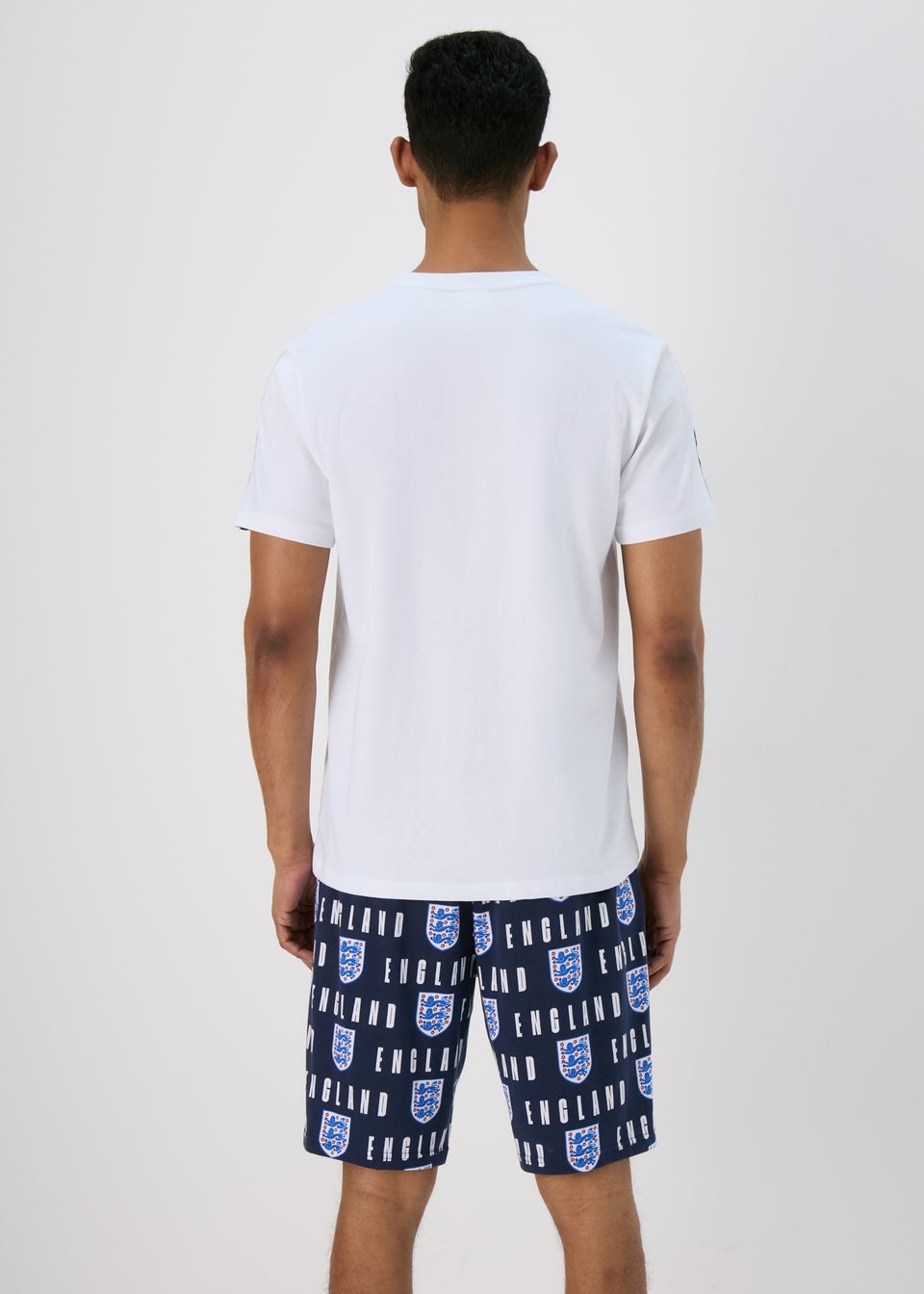 Men's England White Pyjama Set