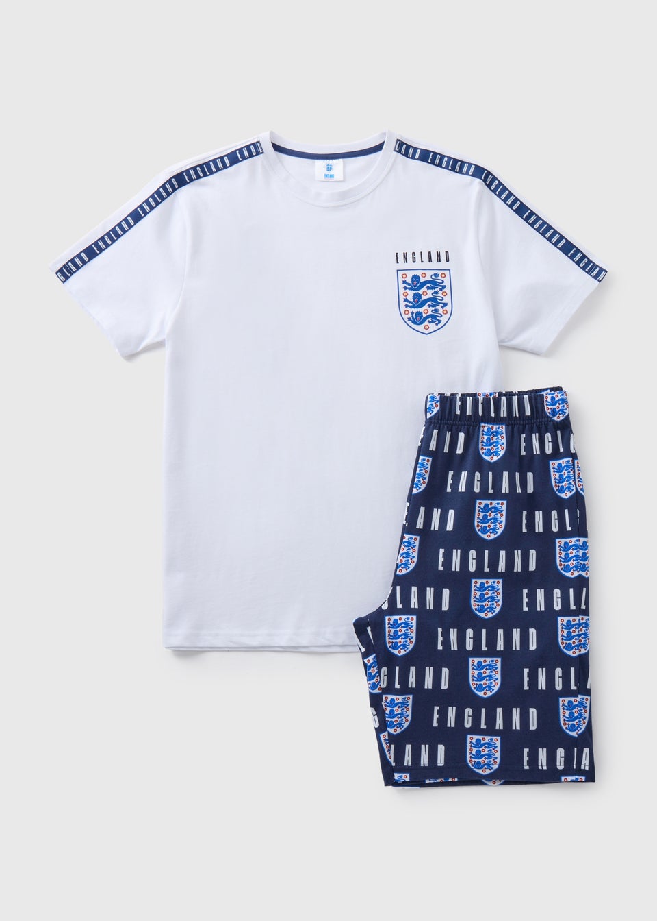 Men's England White Pyjama Set