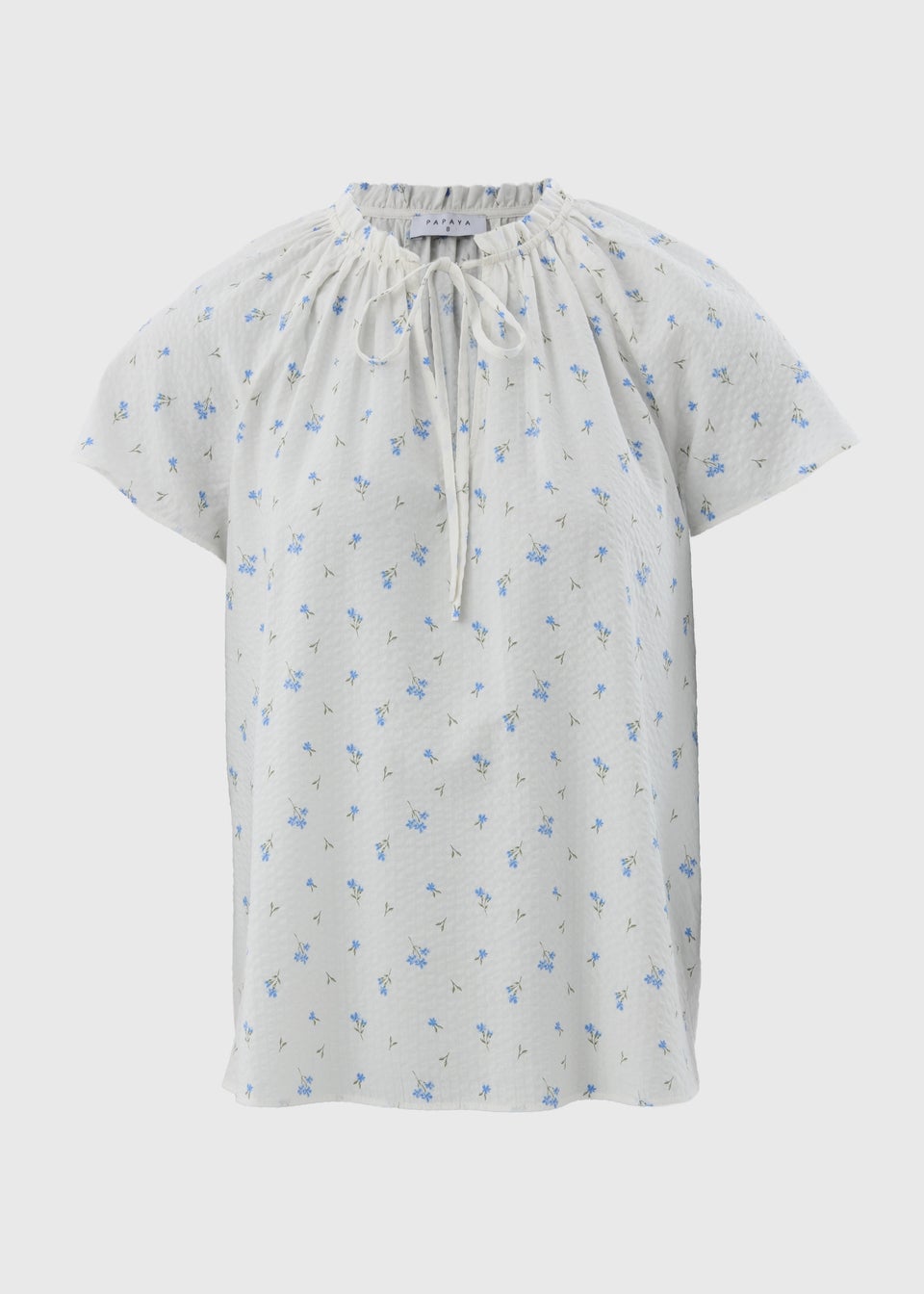 Cream Ditsy Floral Boho Blouse