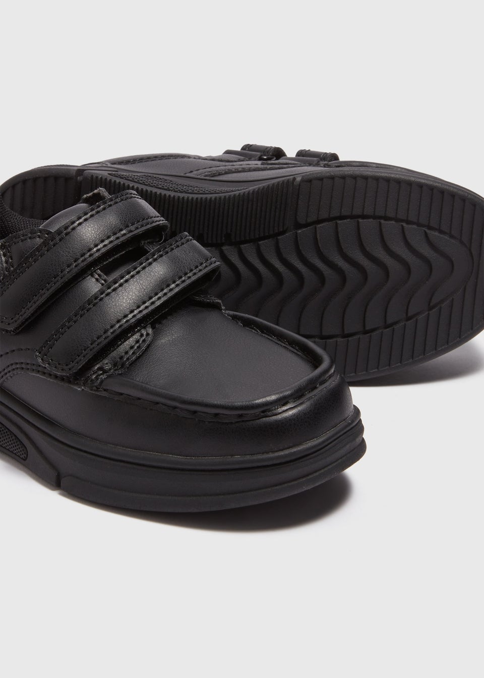 Boys Black Scuff Resistant Formal School Shoes (Younger 8-Older 6)