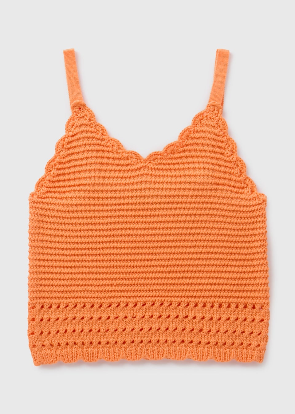 Girls Orange Crochet Vest (7-15yrs)