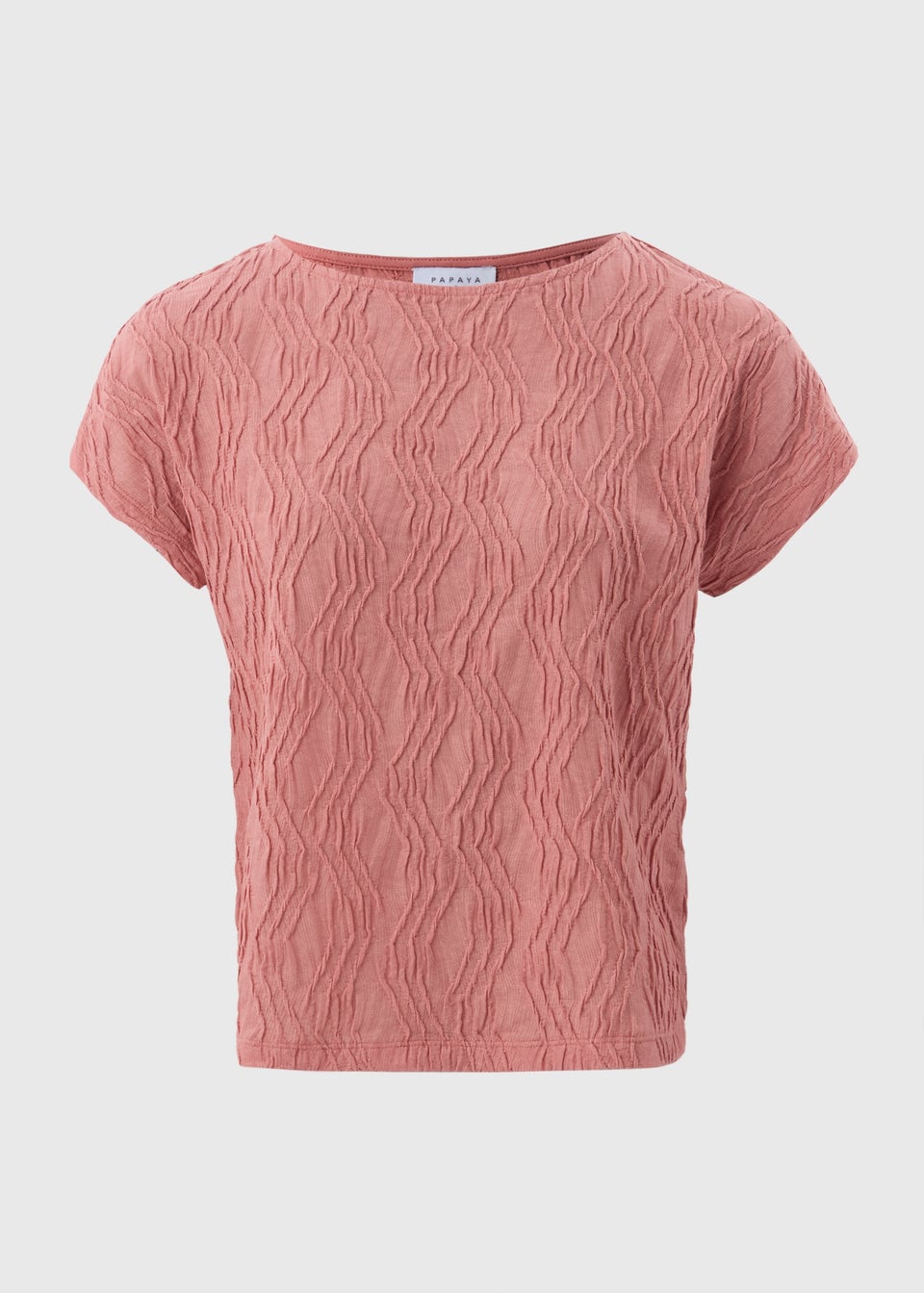 Pink Textured T Shirt