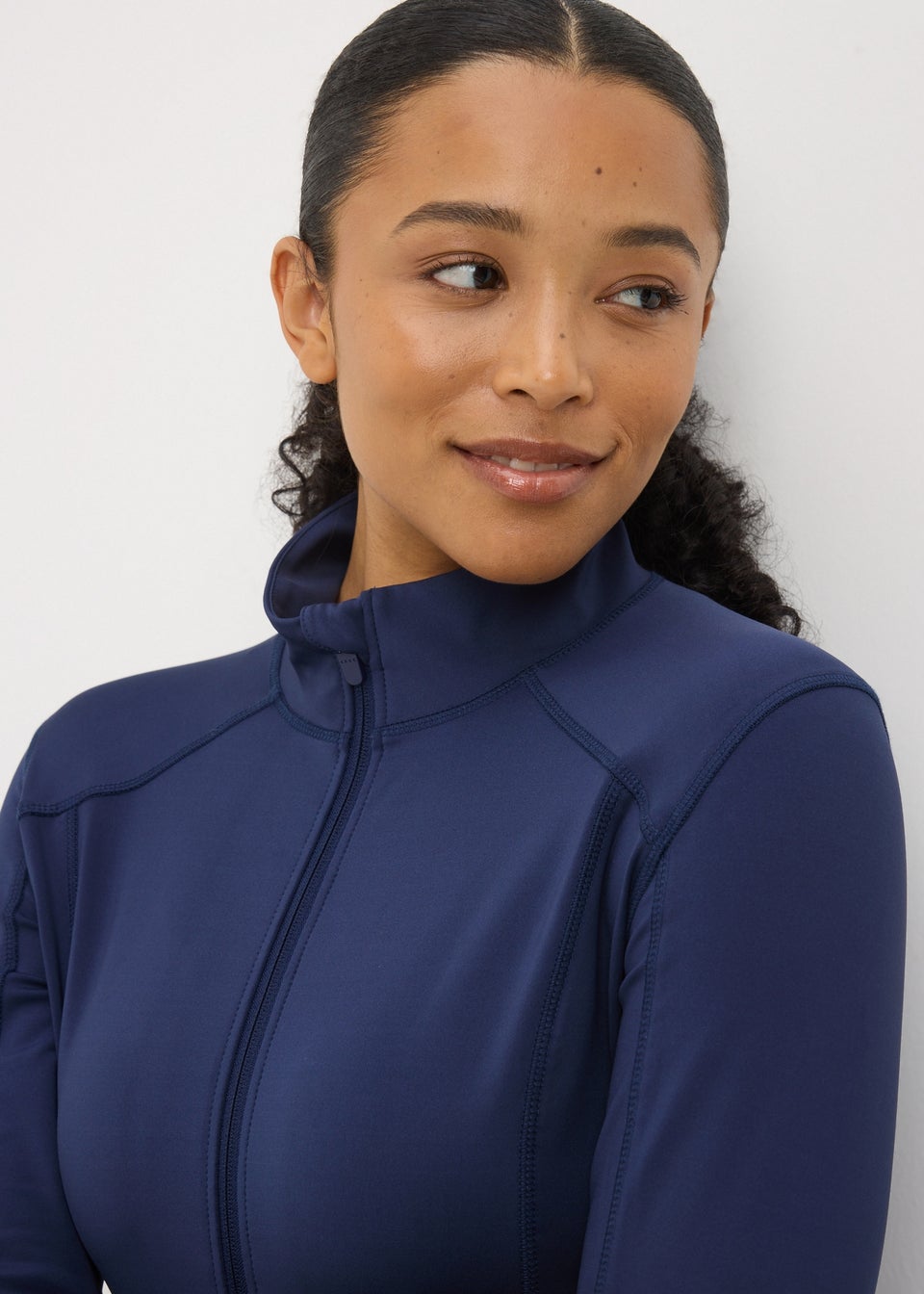 Souluxe Navy Zip Through Jacket