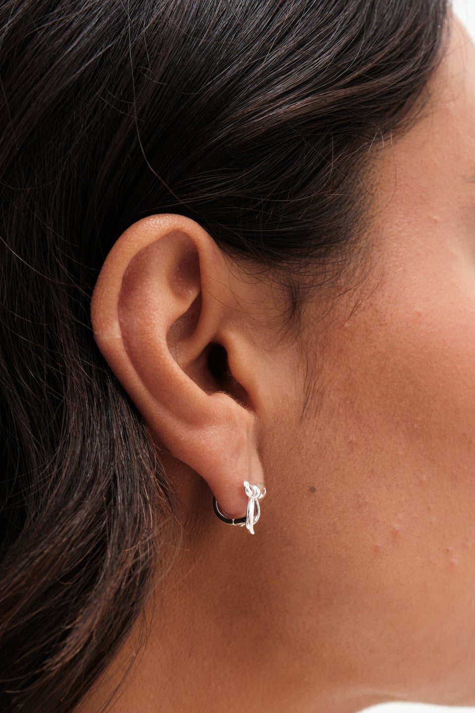 Simply silver hoop earrings shop