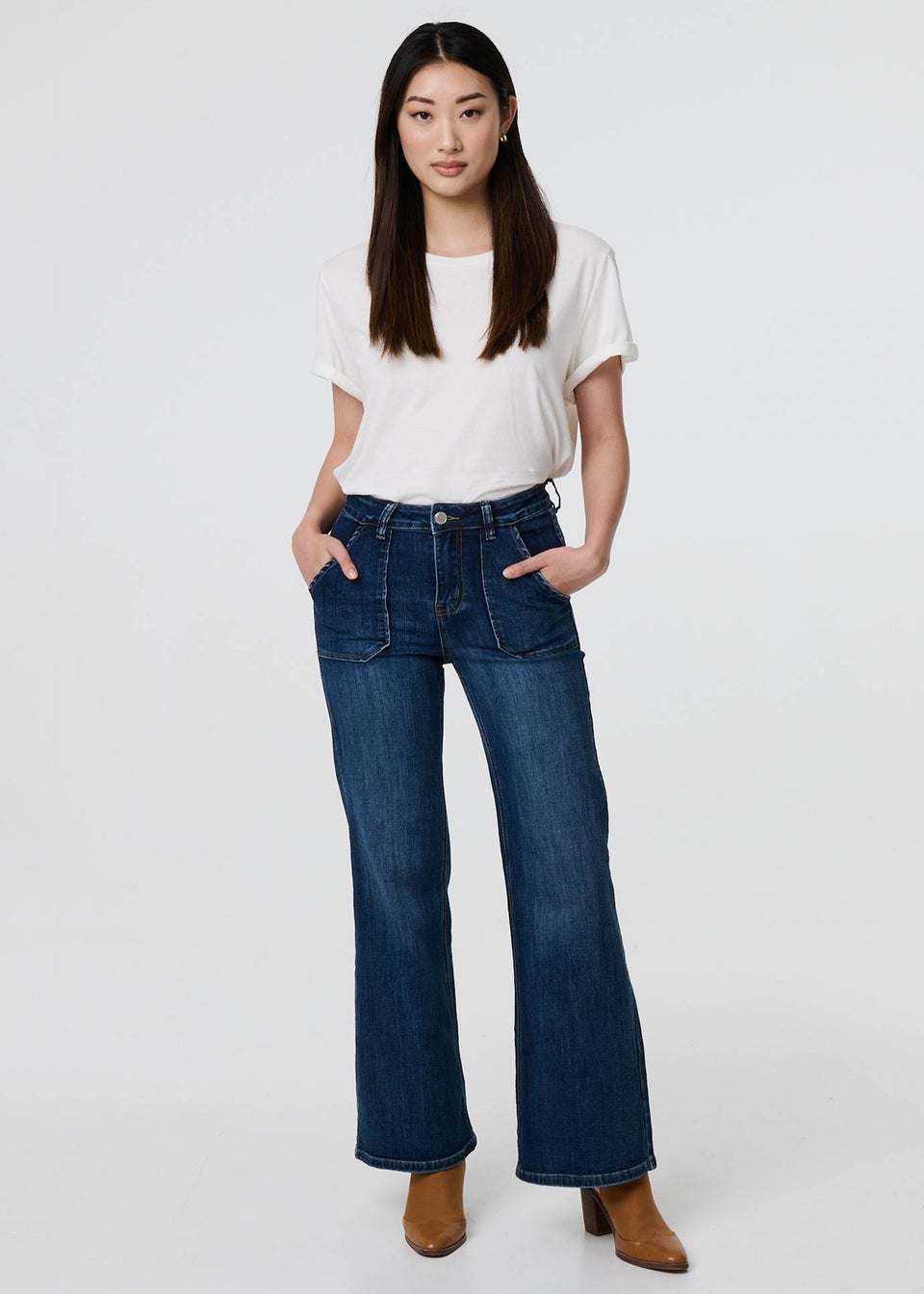 Pocket detail jeans cheap