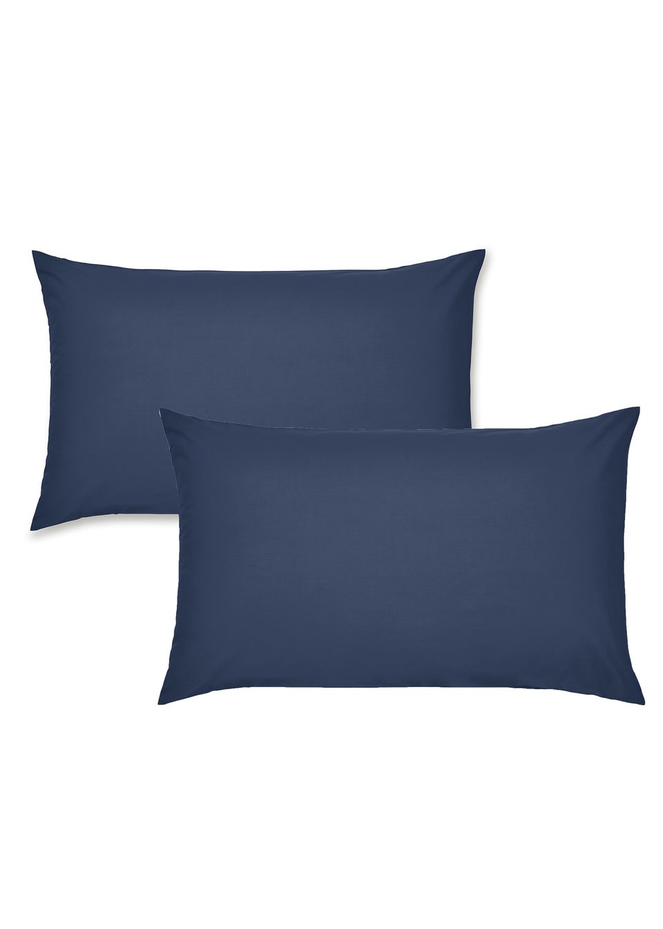 Catherine Lansfield Easy Iron Percale Standard Pillowcase Pair Navy