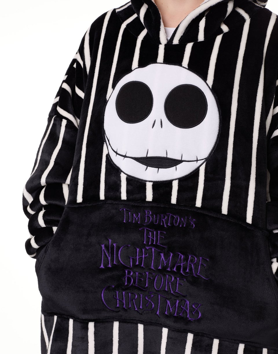 Disney The Nightmare Before Christmas Black Jack Skellington Blanket Hoodie