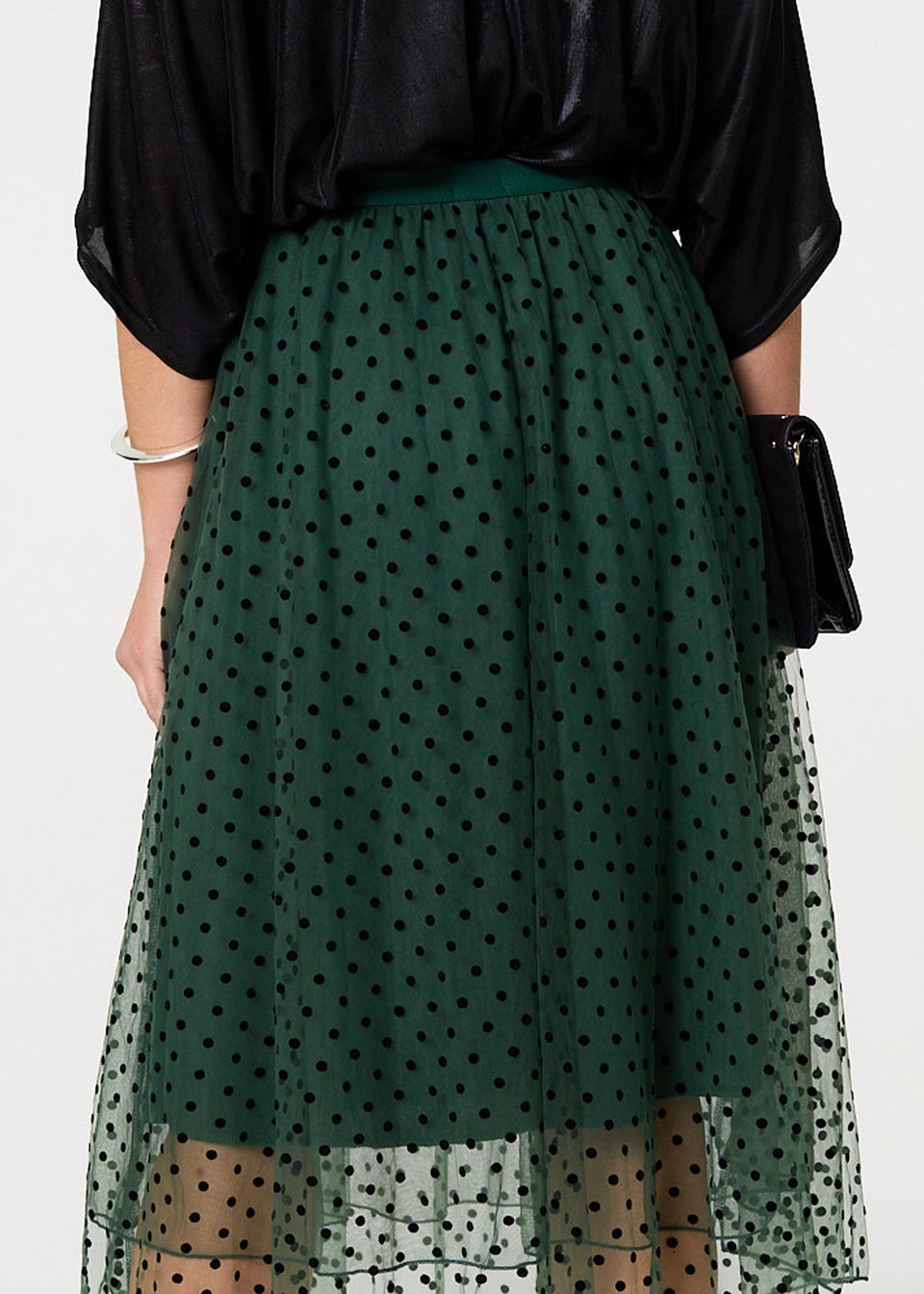 Polka dot layered skirt new arrivals