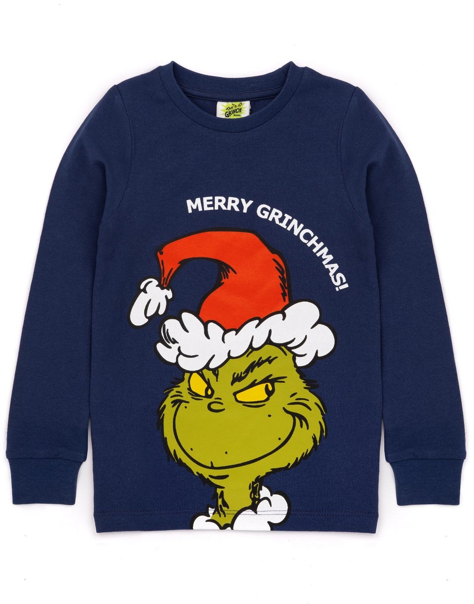 The Grinch Boys Blue The Grinch Pyjama Set 2 10 Years Matalan