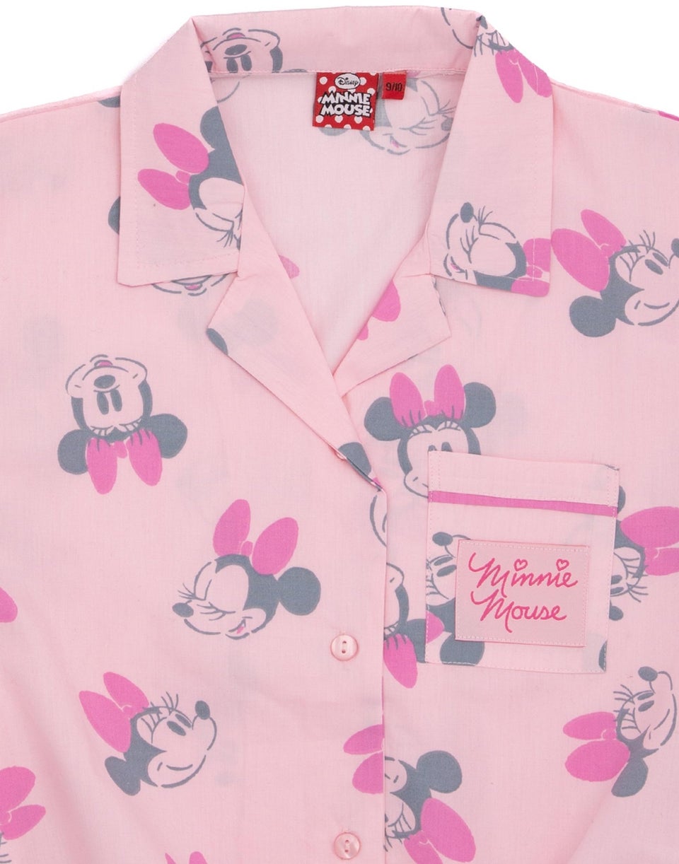 Disney Girls Pink Minnie Mouse Pyjama Set (7 - 13 Years)