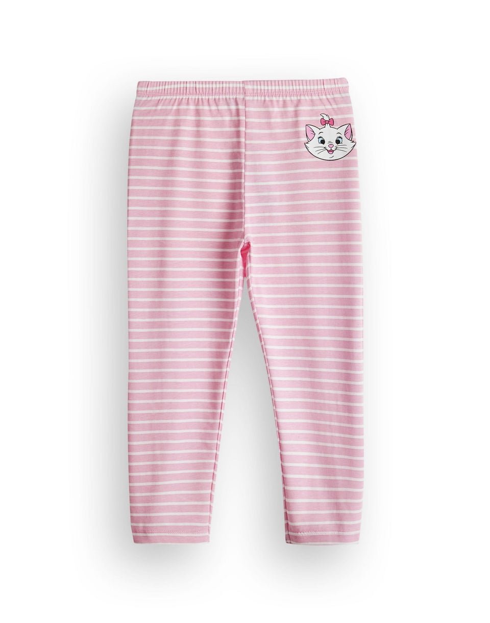 Disney Girls Pink Marie Long Sleeve Long Leg Pyjama Set (2 - 8 Years)