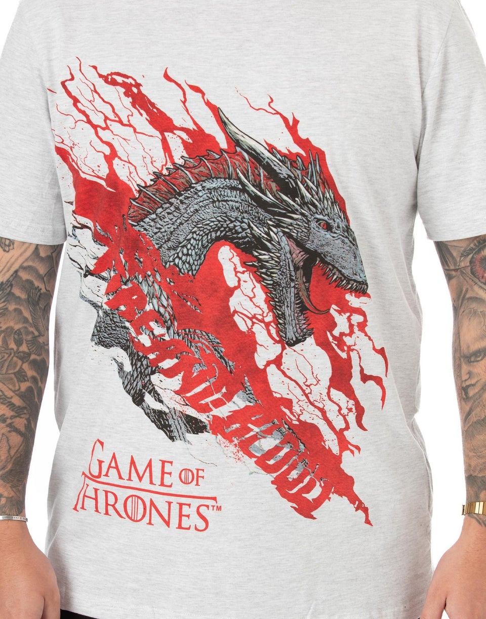 Game of Thrones White Dragon Graphic Pyjama Set Matalan