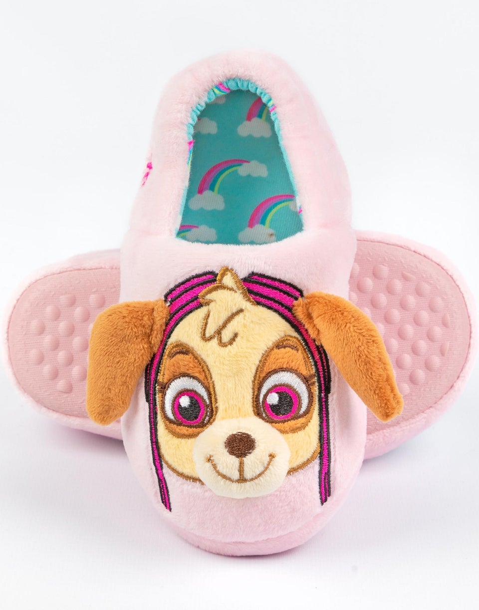 Paw Patrol Girls Multicoloured Character Slip On Loafer Slippers (6 - 12 Younger)