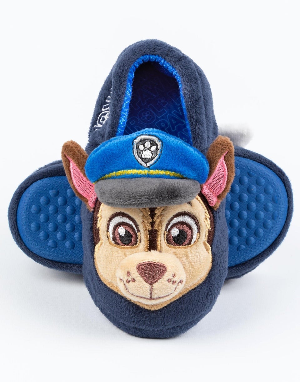 Paw Patrol Boys Blue 3D Characters Slip On Loafer Slippers (6 - 12 Younger)