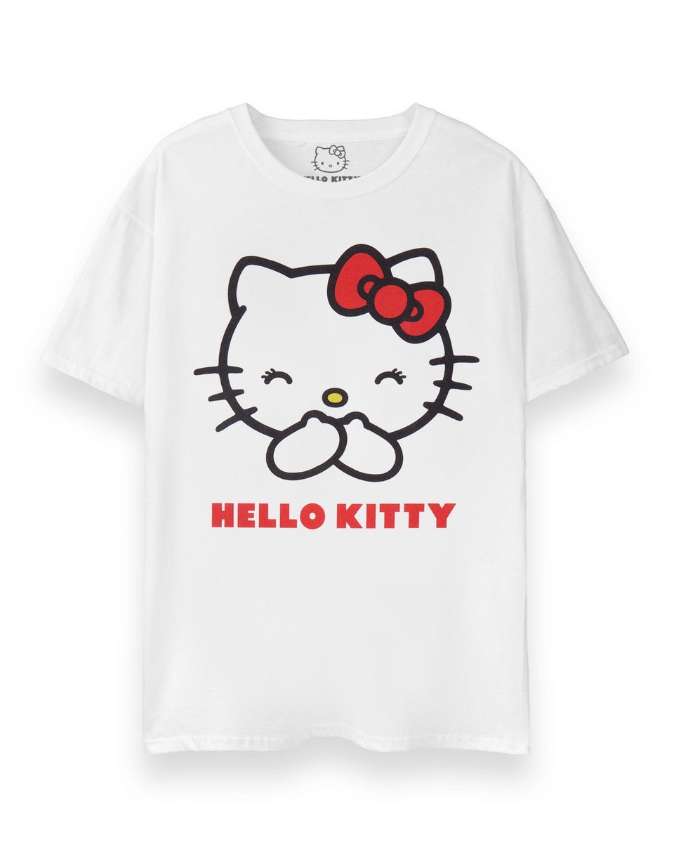 Hello Kitty White Classic Short Sleeved T-Shirt