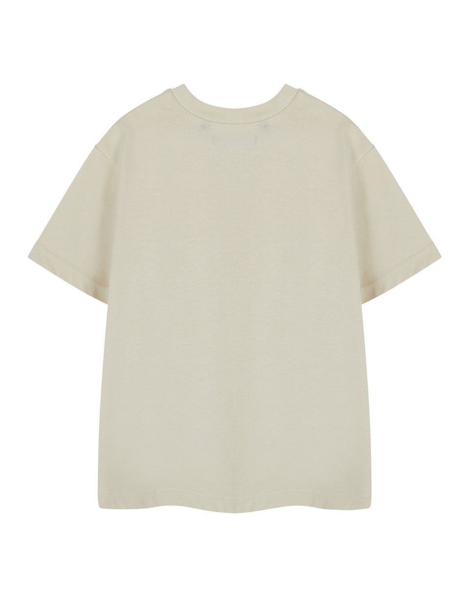 Disney Lilo & Stitch Girls Beige Big Stitch T-Shirt (3 - 14 Years)