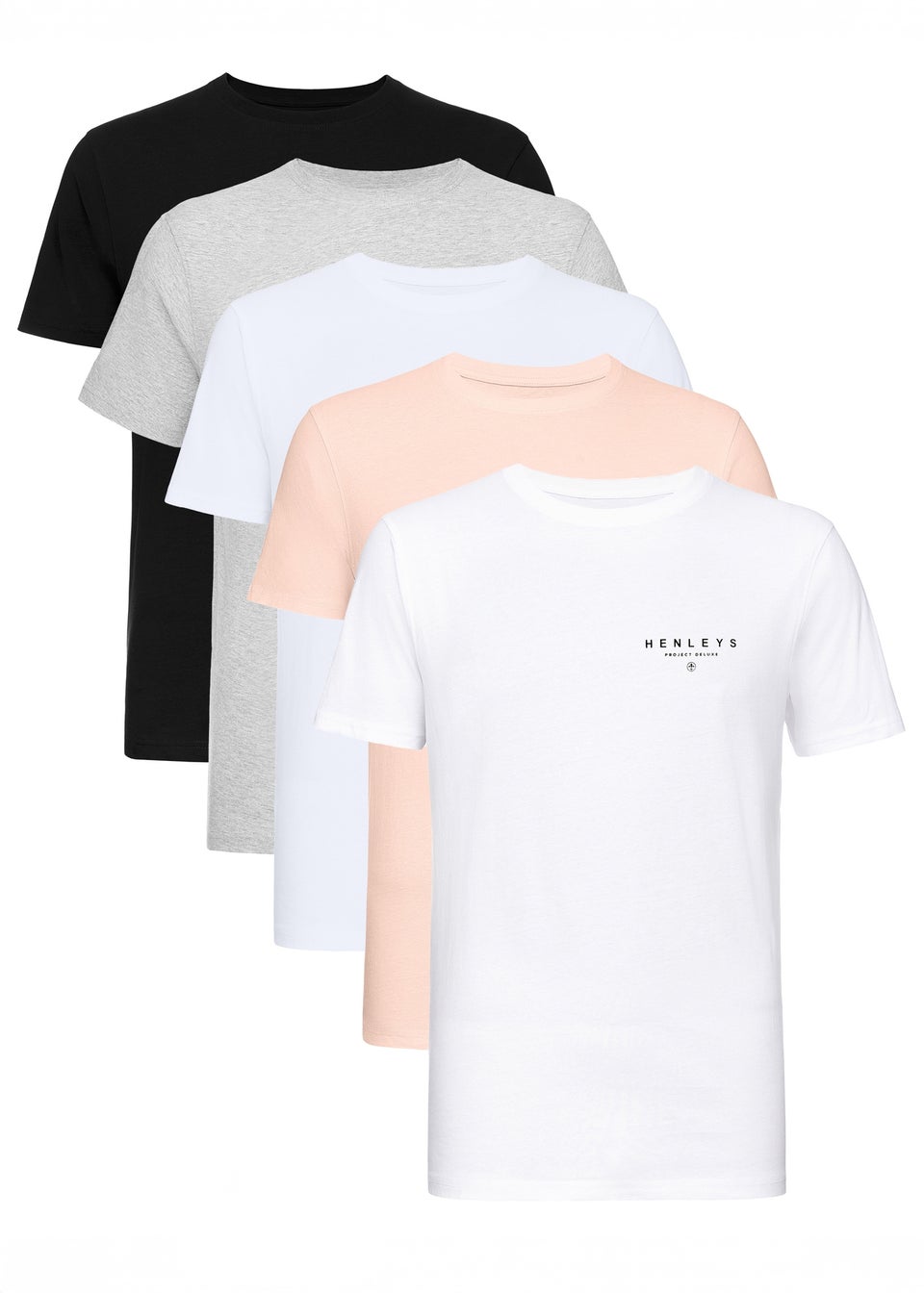 Henleys Assorted  5 Pack Hencinq B T-Shirt