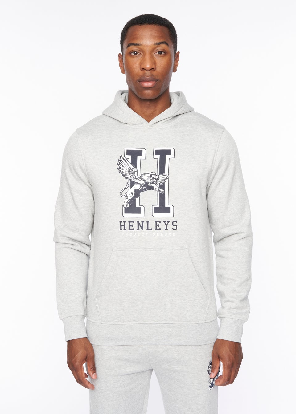 Henleys Grey  Belton Hoodie