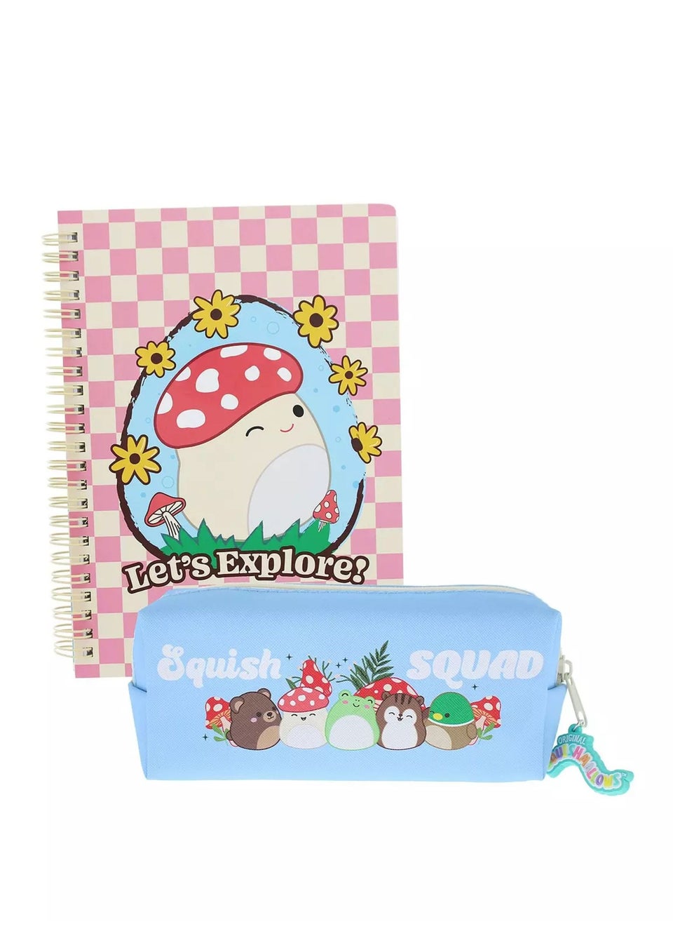 Squishmallows  Blue Notebook & Pencil Case Bundle