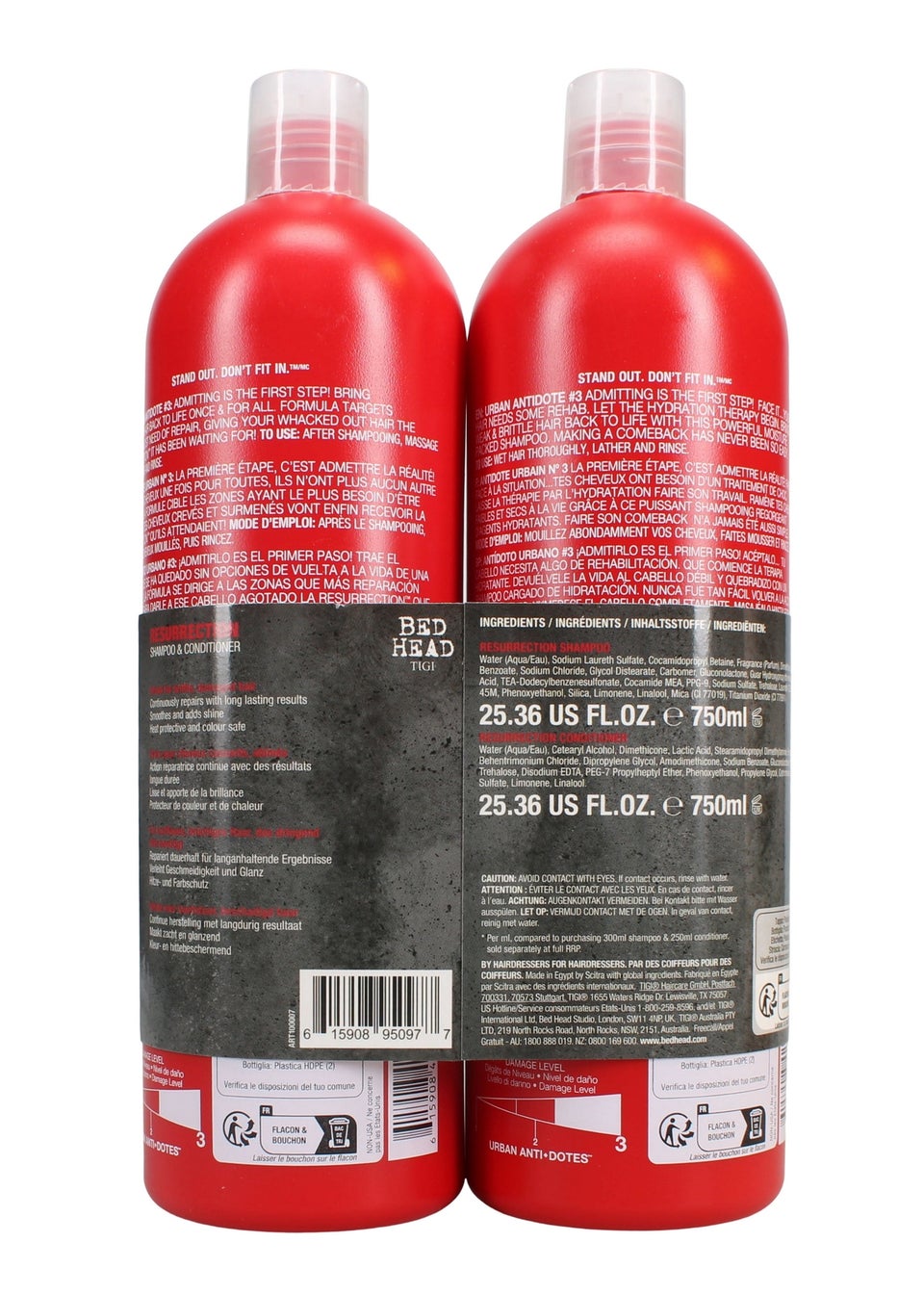 Tigi Bed Head Shampoo & Condition Resurrection (2X 750 ML)